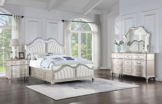 Veronica - Storage Bedroom Set With LED Headboard