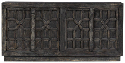 Roseworth - Distressed Black - Accent Cabinet