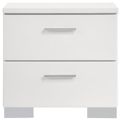 Felicity - 2-Drawer Nightstand - Glossy White