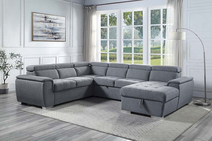 Hanley - Sectional Sofa - Gray Fabric