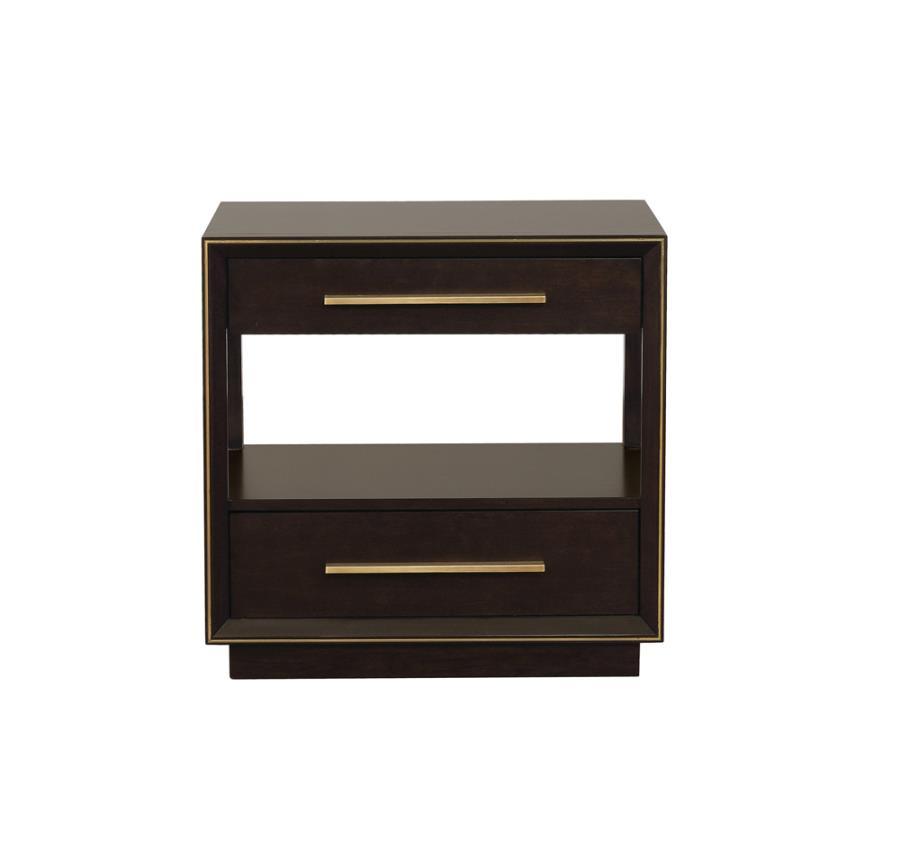 Durango - 2-Drawer Nightstand - Smoked Peppercorn