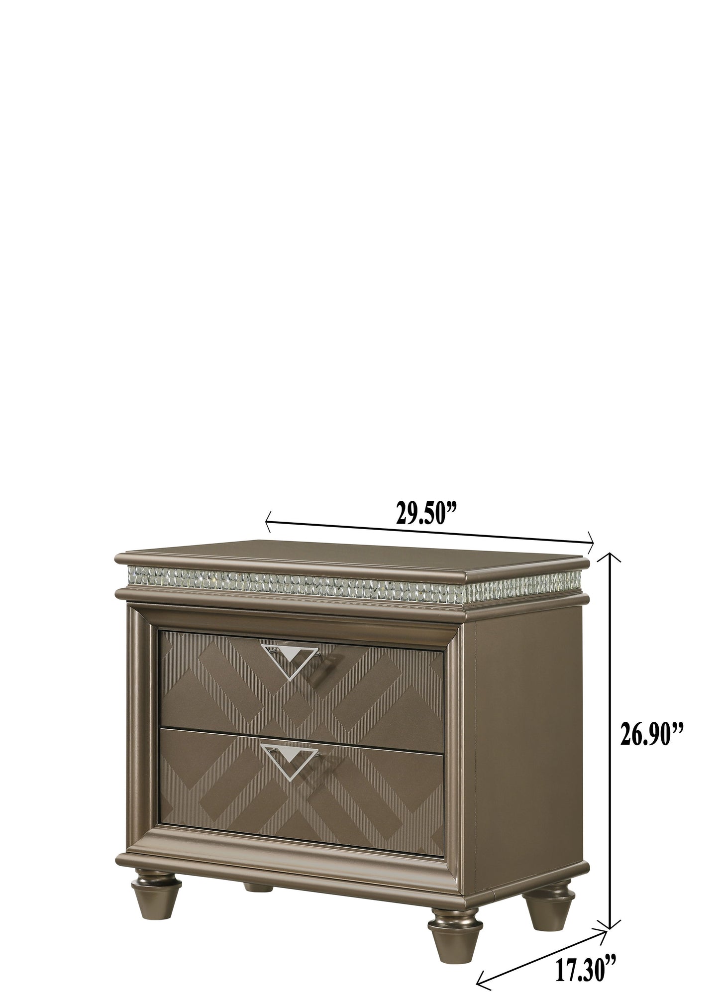 Cristal - Nightstand - Brown