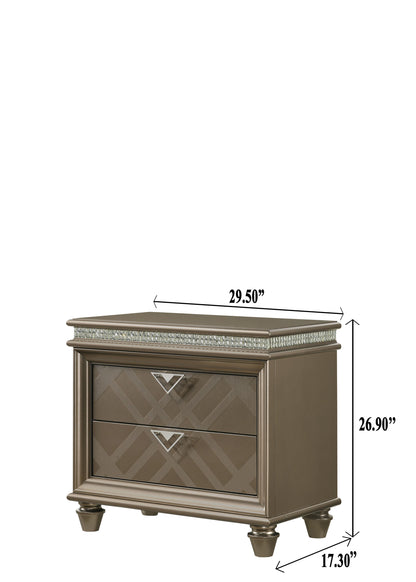 Cristal - Nightstand - Brown