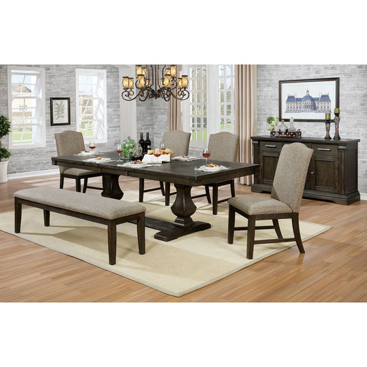 Faulk - Dining Table - Espresso / Warm Gray