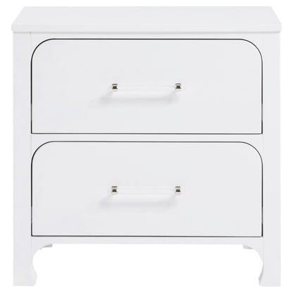 Anastasia - 2-Drawer Nightstand Bedside Table - Pearl White