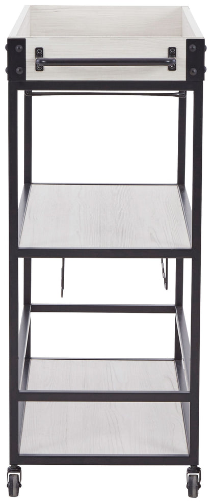 Bayflynn - White / Black - Bar Cart