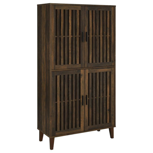 Elouise - 4-Door Engineered Wood Tall Accent Cabinet - Dark Pine