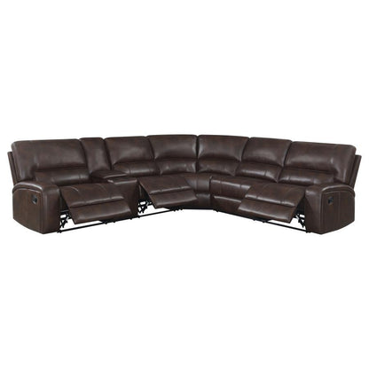 Brunson - 3 Piece Upholstered Motion Sectional - Brown