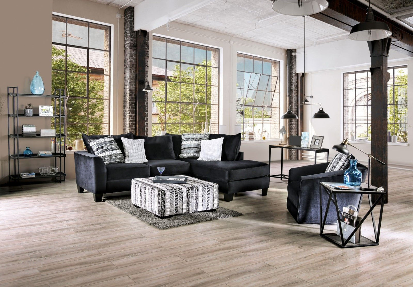 Modbury - Sectional - Black