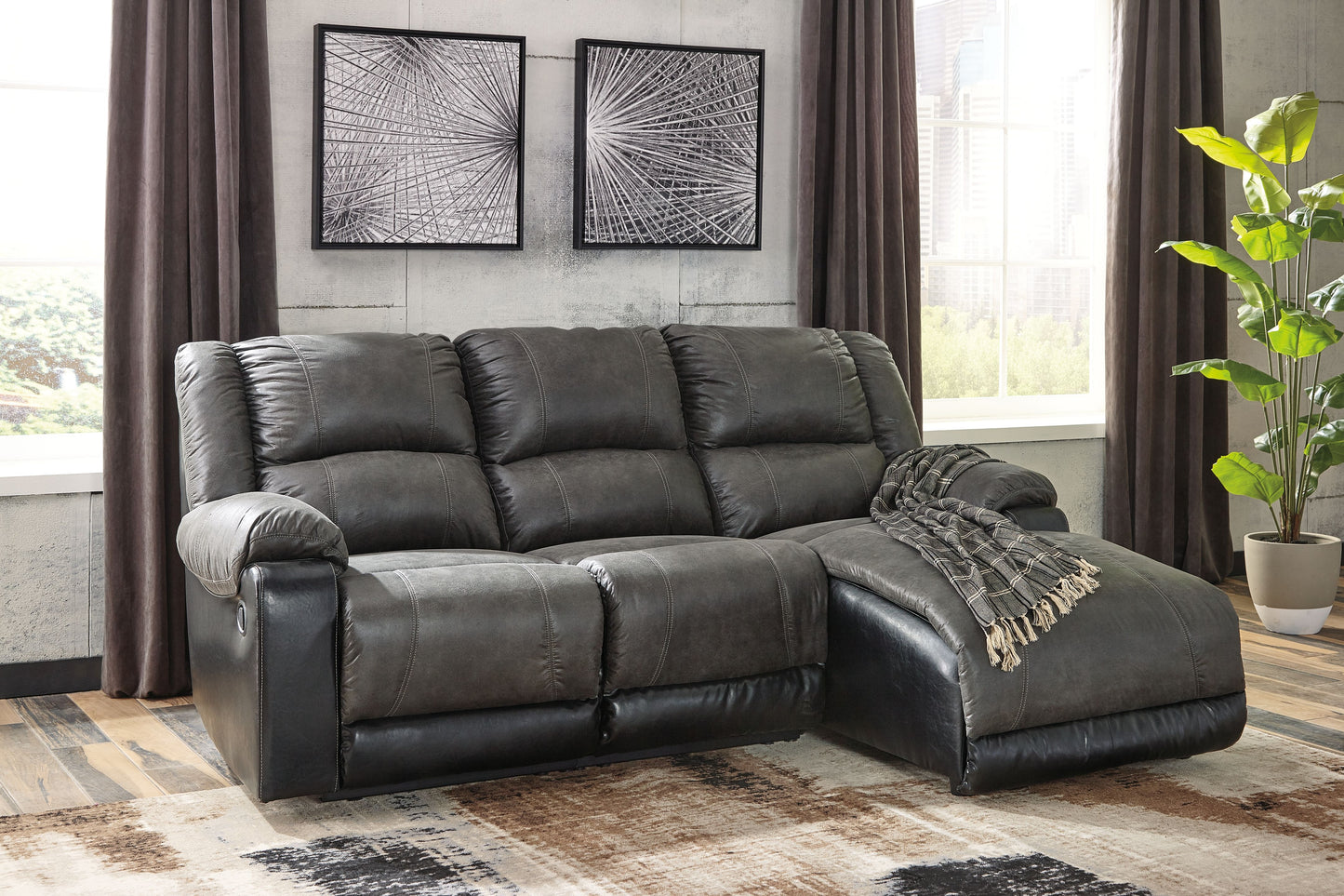 Nantahala - Reclining Sectional With Chaise