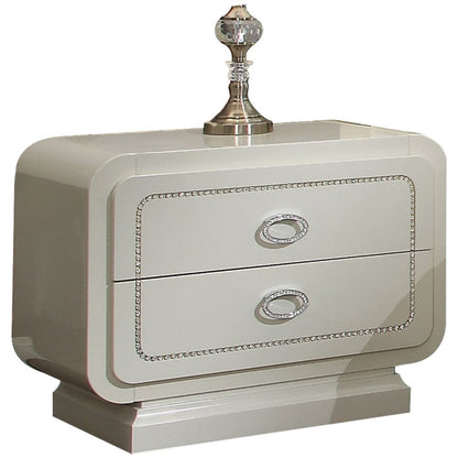 Bellagio - Nightstand - Ivory High Gloss