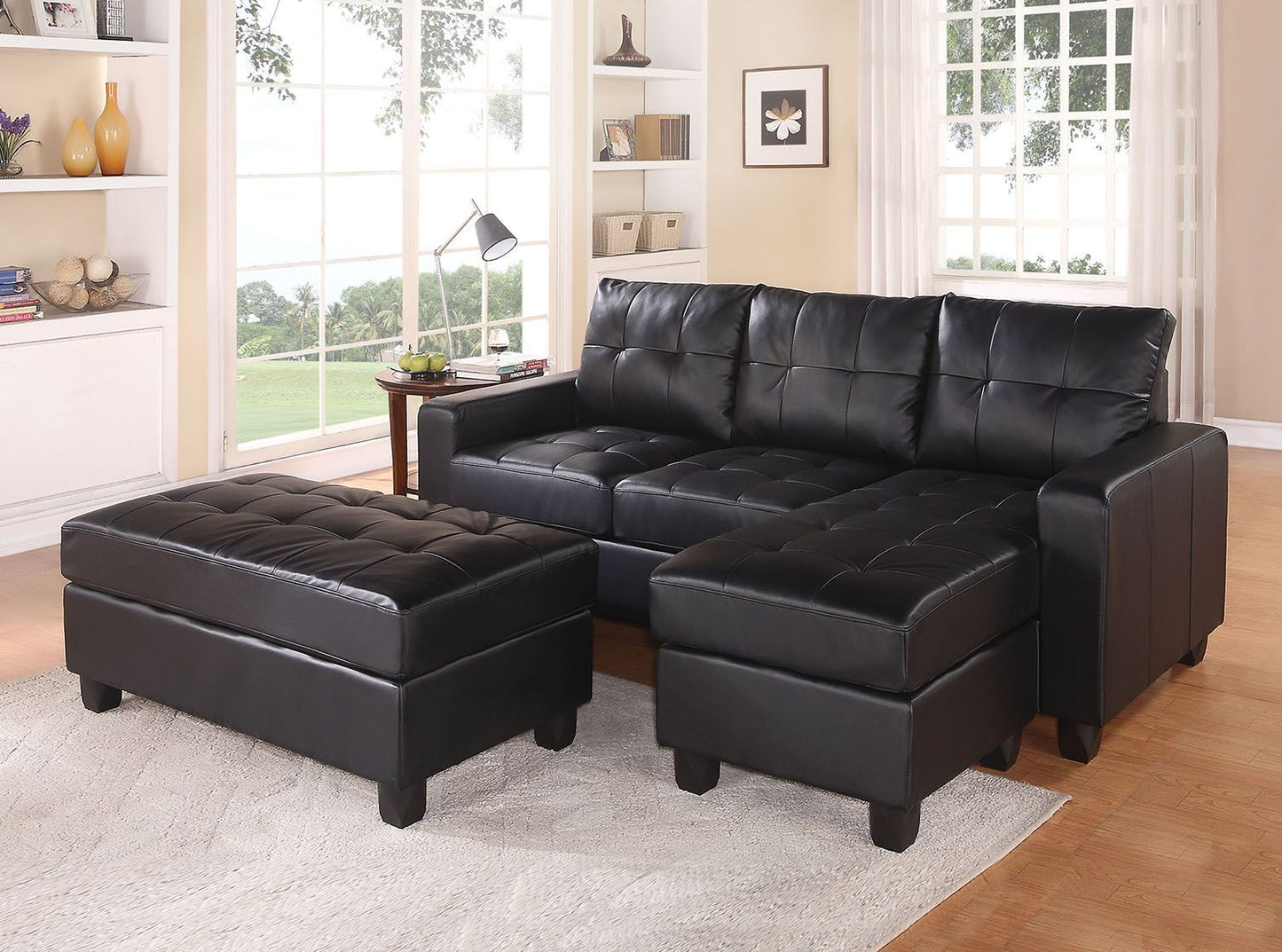 Lyssa - Sectional Sofa (Rev. Chaise) w/Ottoman